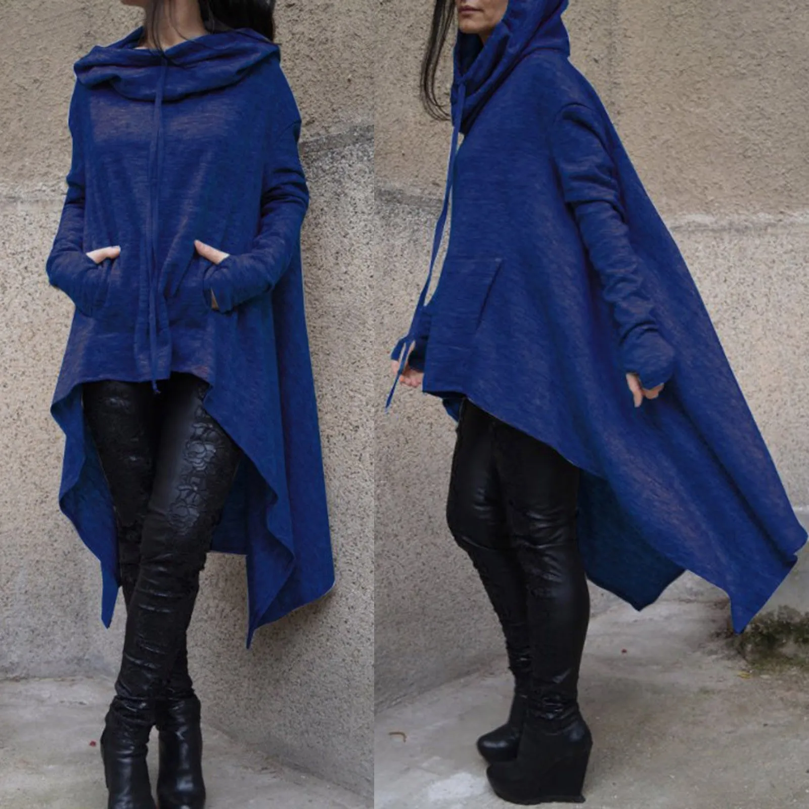 

Спортивная толстовка, зимний Повседневный Свободный пуловер, Женская худи, толстовка из флиса, асимметричная блузка, худи, свитшоты, спорти...