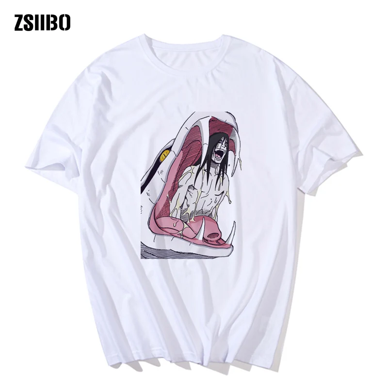 Мужская футболка с короткими рукавами круглым вырезом и принтом Наруто уличная