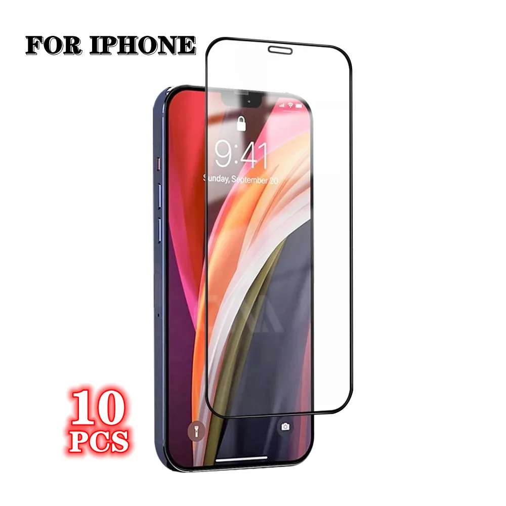 

Закаленное стекло для iPhone X XS Max XR 7 8 6 6s Plus SE 11 12 13 Pro max mini