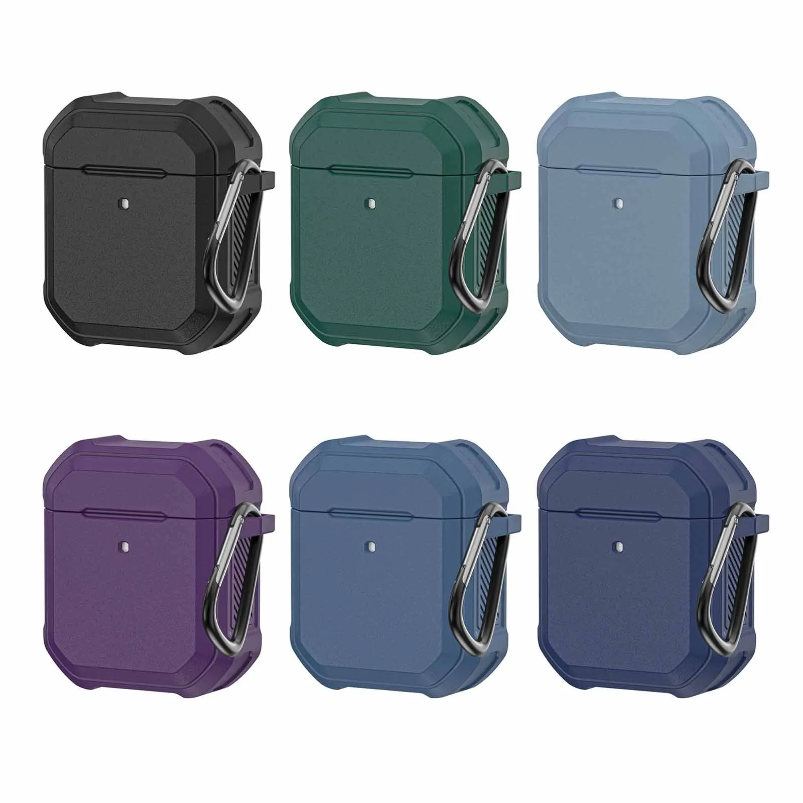 

For 2&1 TPU Protective Case Shockproof And Waterproof Pure Color Earbuds Box Soft Silicone Case Headset Dust-proofCover