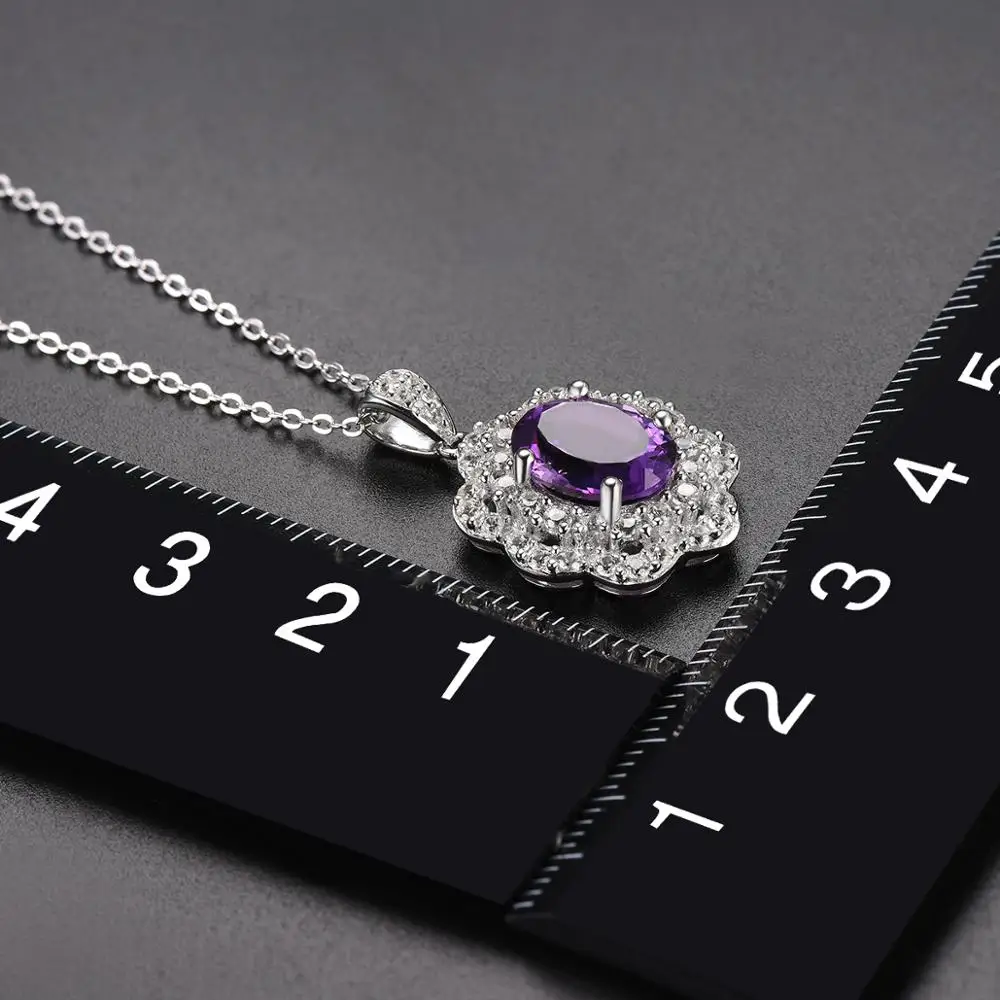 Женский кулон с аметистом 925 карата из серебра пробы | Украшения и аксессуары