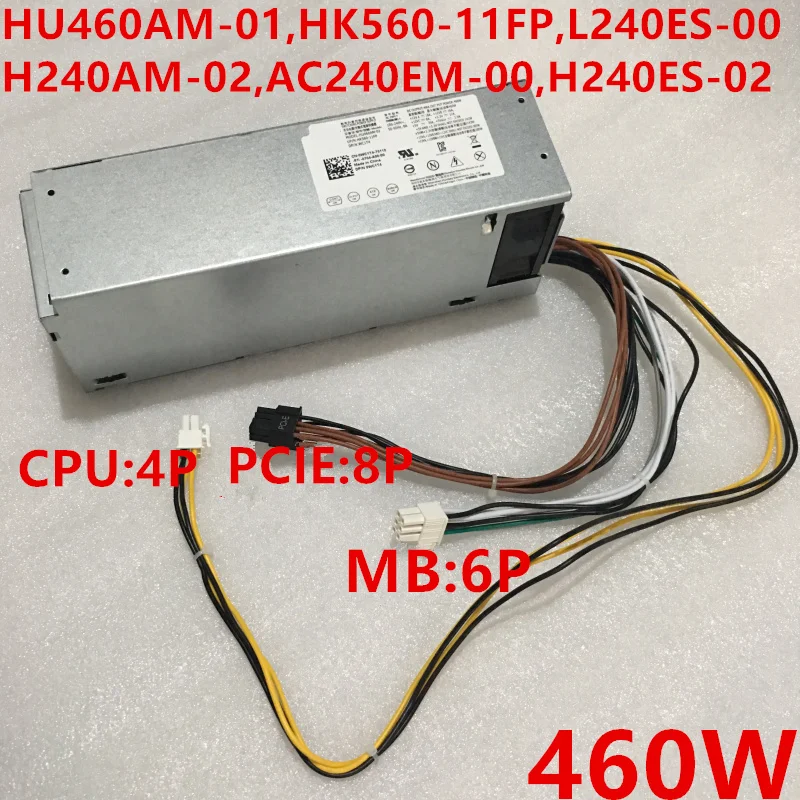 

New PSU For Dell 3050 3668 5090 3070 7050 7070 3650 3653 3470 6Pin 460W Power Supply H460EBM-00 HU460AM-01 AC460AD-00 L240ES-00