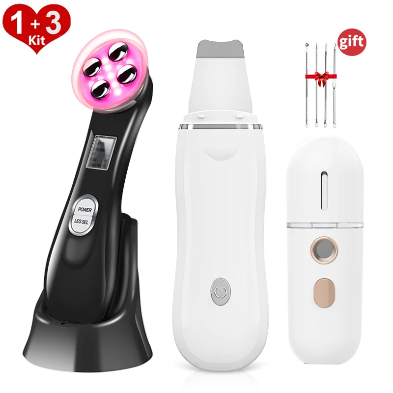 Ультразвуковой скруббер для глубокой очистки кожи удаление черных точек RF EMS