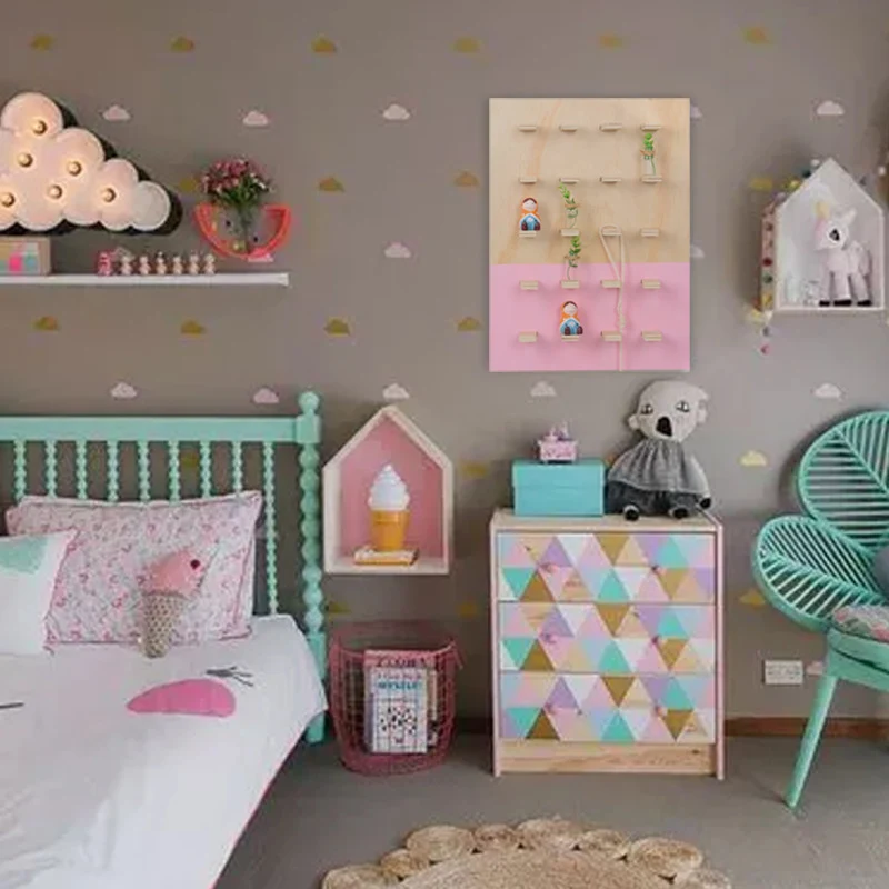 

Multilayer Wooden Hanging Rack Wall Shelf Creative Household Storage Rack Wall Decor Home Decoration JJJSN11529