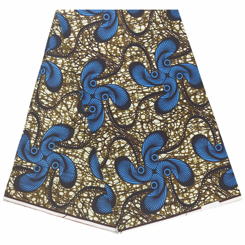 

African Original Wax Print Fabric Tissus Pagne Real Wax Fabric 6yards 2020 New Veritable Ankara Wax Soft Fabric H1223-11