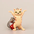Брелок с забавным танцующим котом, мультяшный очаровательный котенок, брелок с подвеской для сумки, креативная Подарочная бижутерия