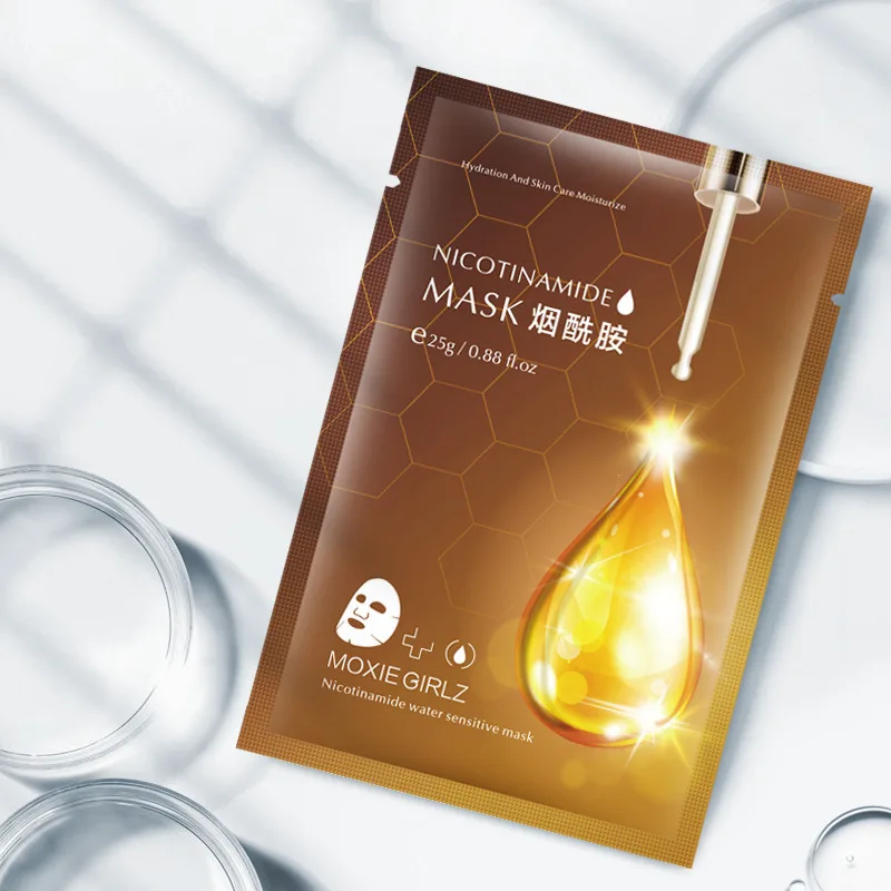 

10 Pieces Nicotinamide Water Sensitive Mask Remove Acne Replenish Water Control Oil Shrink Pores