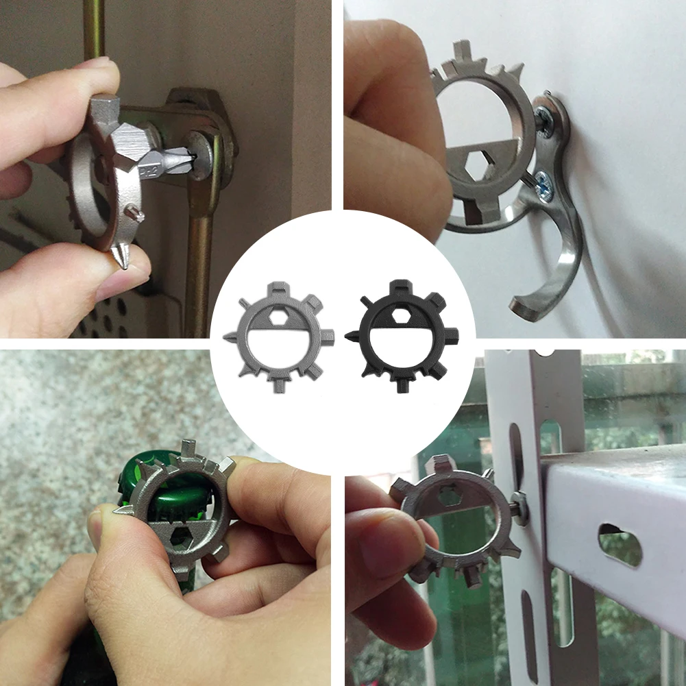 

12 In 1 Multitool Stainless Steel Bicycle Repair Tools Hex Torx Cross Screwdriver Bottle Opener Portable Cycling Parts