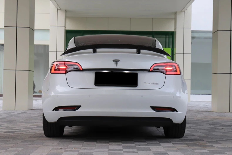 LUCKEASY крыло багажника из углеродного волокна спойлер для Tesla модель 3- купе производительность спойлер крыло самолета крыло хвост