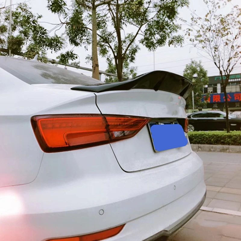 Применение для Audi A3 седан спойлер 2014 2019 год 4 дверный реальные глянцевое