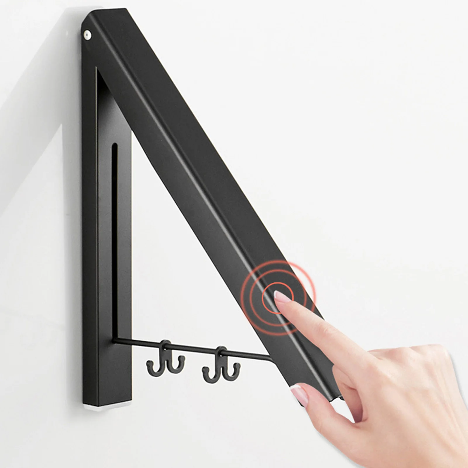 

Folding Retractable Clothes Rack Save Space Coat Jacket Hat Hangers