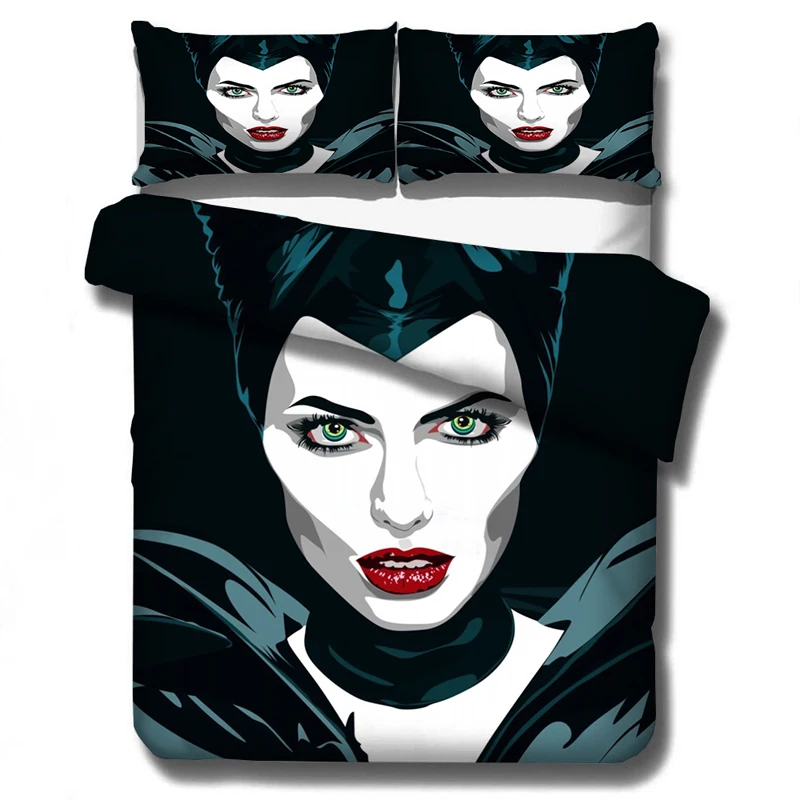 Хэллоуин Maleficent ведьма постельные принадлежности набор пододеяльников одеяло s