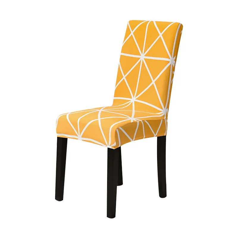 

1pcs Geometry Chair Cover Removable Washable Seat Cover for Wedding Hotel Dining Room Office Chair Home Decoration Accessories