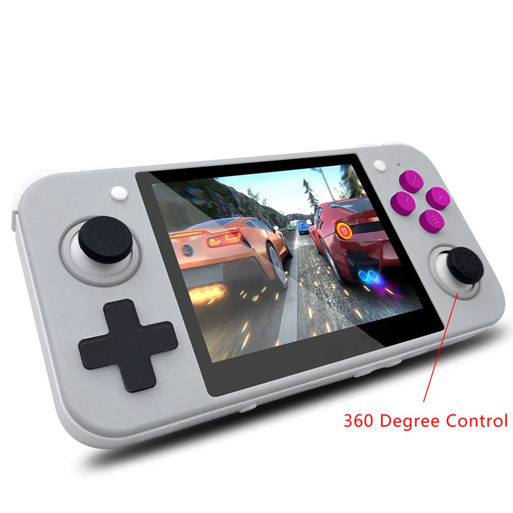 Verkauf Mini 3,5 Zoll HD IPS Bildschirm Retro Spiel Konsole RG350 Linux System 16G + 128G TF Karte Handheld Video Game Controller Joystick