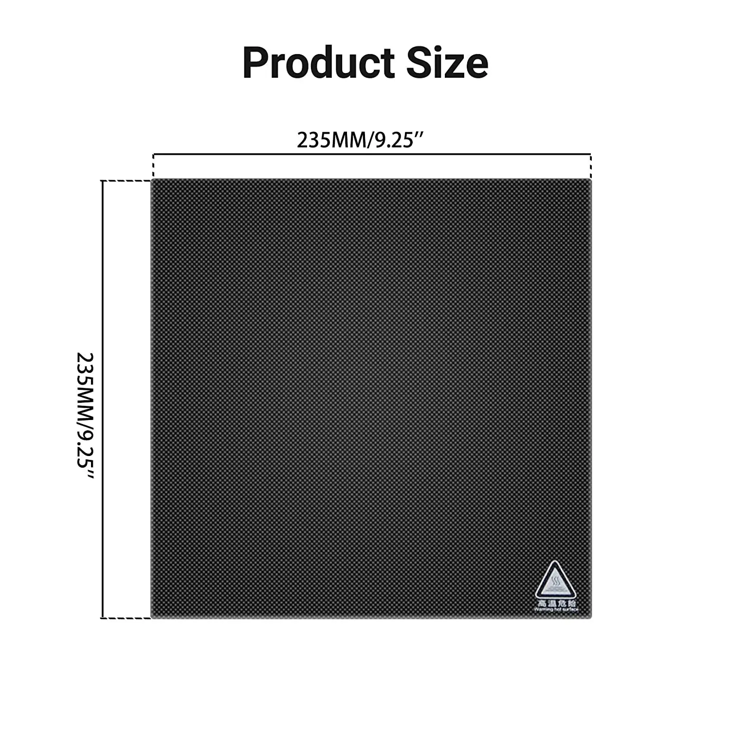 TENLOG Upgrade 3D Printer Borosilicate Glass Bed for Creality CR-10 TL-D3 Pro Glass Plate Build Surface 235 X 235 x 4mm loading=lazy