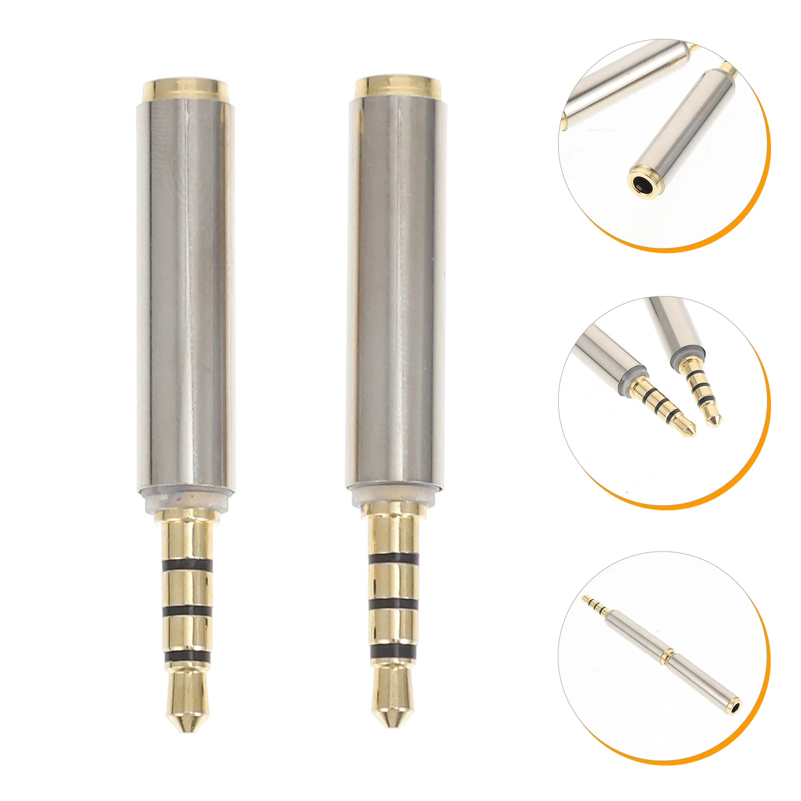 

2pcs Pure Copper Adapter 3.5MM Male Plug to Female Converter Audios Adapter
