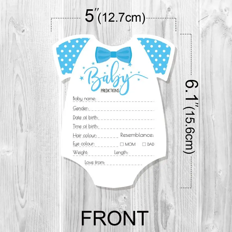 Paquete de 10 tarjetas de consejos y predicci&oacute;n para juego de Baby Shower, libro de mensajes para padres, libro de consejos divertido, fiesta de ducha Neutral de g&eacute;nero-5