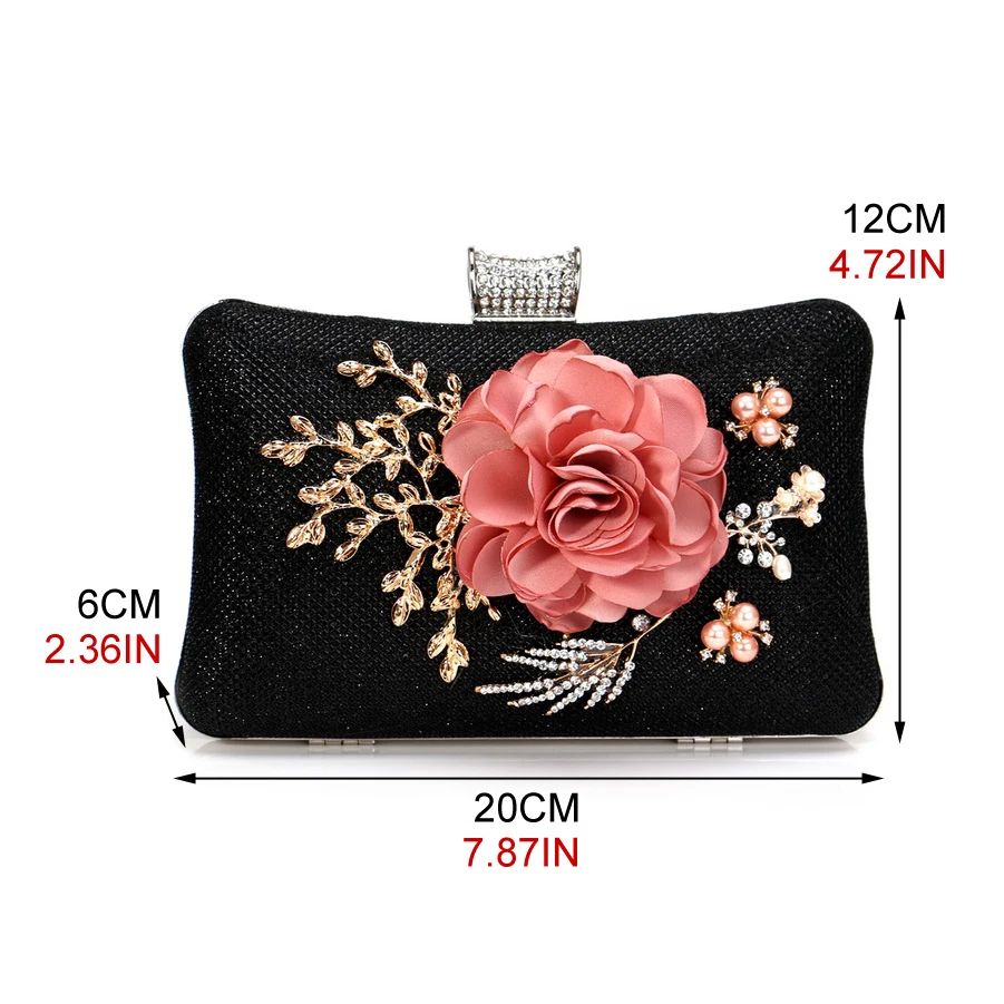 Аппликации модные цветочные женские вечерние сумки сумочки для невесты бусины