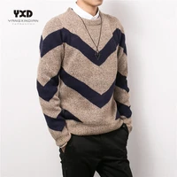 Men clothes Autumn New Man Pullover Sweater Mens clothing Mans Sweaters Jumper Man Casual khaki Beige Knitted Sweater Pullovers