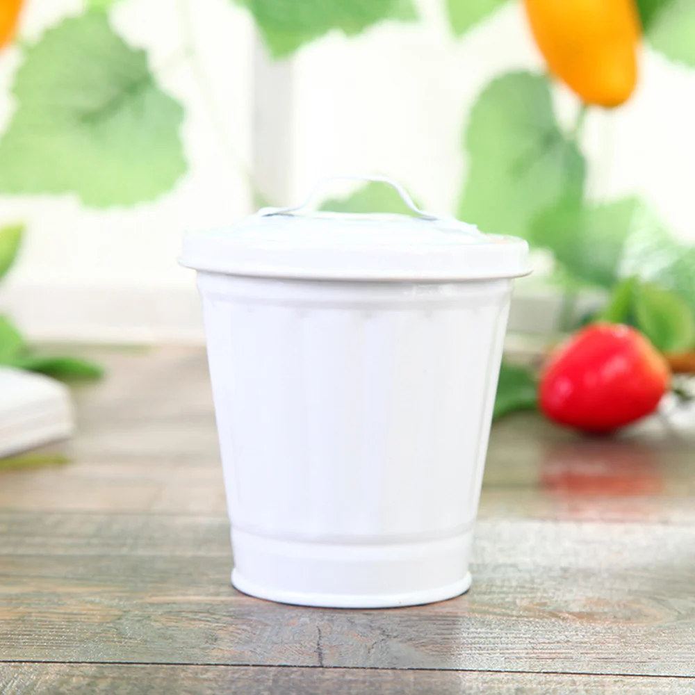 

Desktop Trash Can Iron Trash Can Bedroom Desktop Garbage Can Mini Garbage Storage Box