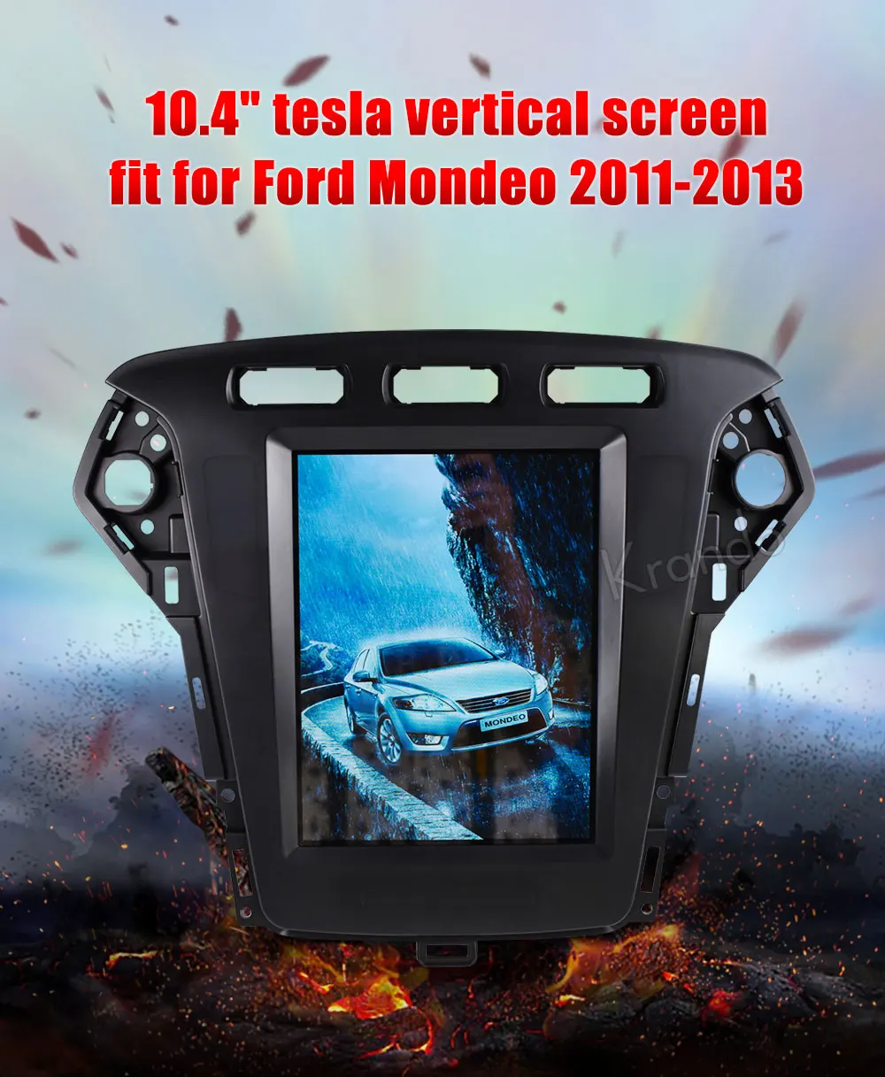 Krando Android 8,1 10," Tesla вертикальный экран для FORD Mondeo 2011-2013 Автомобильная Радио Навигация dvd развлекательная система плеер