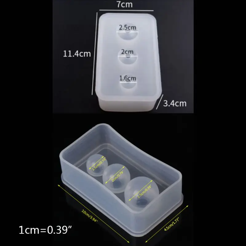 

2 Pcs/set Handmade DIY Crafts Making Crystal Epoxy Mould Silicone Mold Ball Egg Shape Molds
