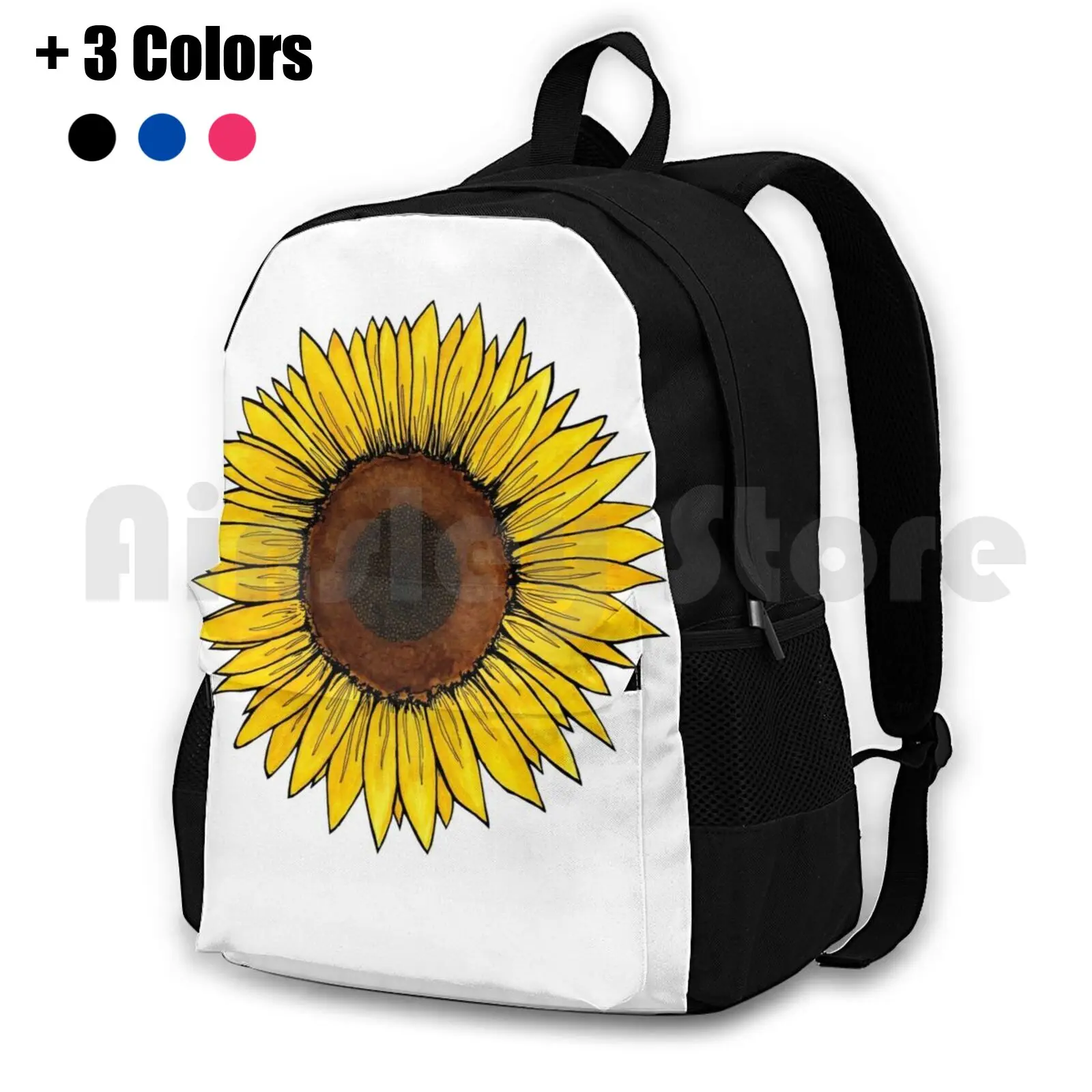 

Friday Outdoor Hiking Backpack Waterproof Camping Travel Sunflower Nature Yellow Flower Flowers Spring Summer Fauna Bright