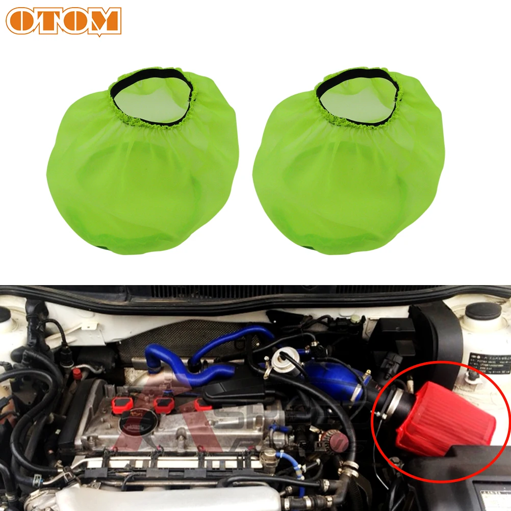 

OTOM 2x Motorcycle Air Filter Dustproof Oil-proof Sand Protective Cover ATV Car Dirt Bike Accessories Highflow Air Inlet Filters