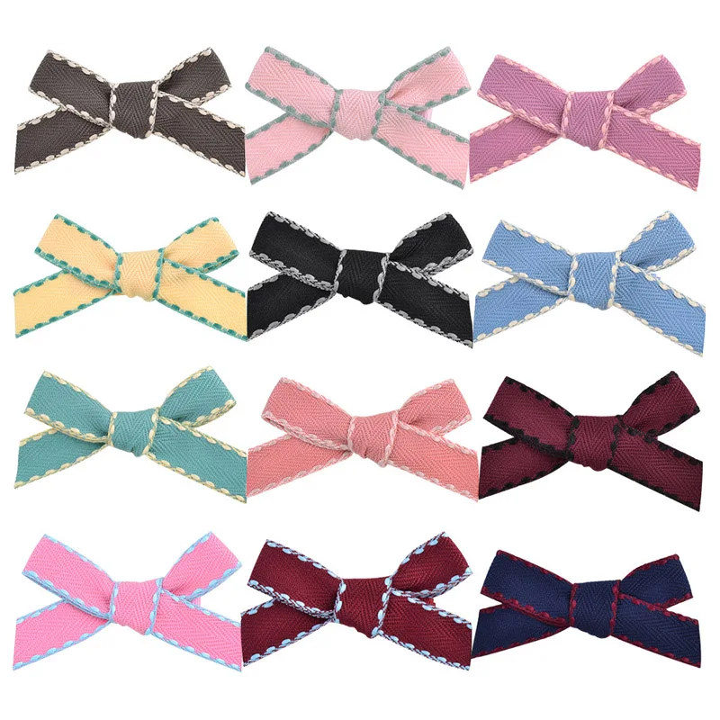 1pc Kids Cottton Bows Clip Hairpinss For Women Autumn and Winter Schoolgirls Hair Accessories Lovely Bow Barrettes Gifts | Детская