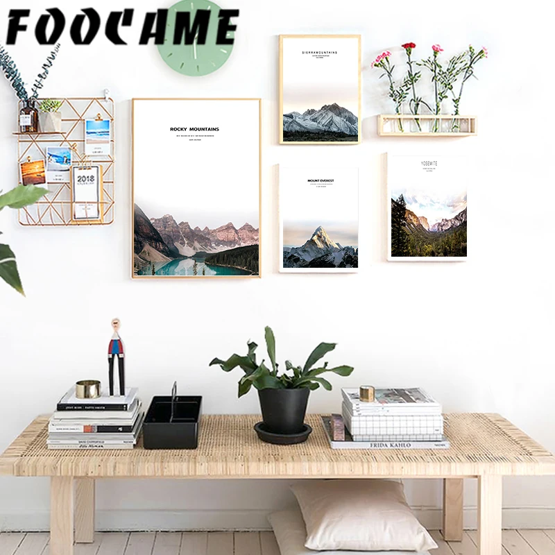 Настенная картина с изображением скандинавских гор настенный плакат на холсте