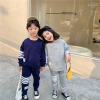 2021 casual spring autumn childrens clothes set baby boys coat pants 2pcsset kids costume teenage girl clothing high quality