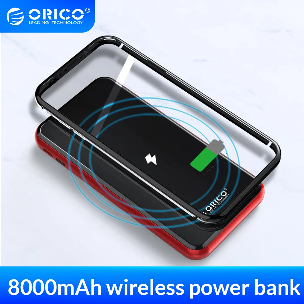 

Внешний аккумулятор ORICO, 8000 мАч, беспроводное зарядное устройство