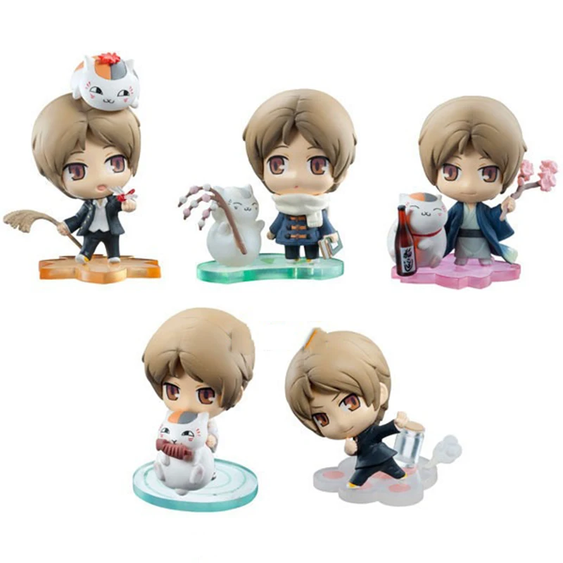 

Natsume's Book of Friends Natsume Takashi Action Figure Anime PVC 10cm Cat Teacher Collection Model Dolls Toys for Boys Gifts