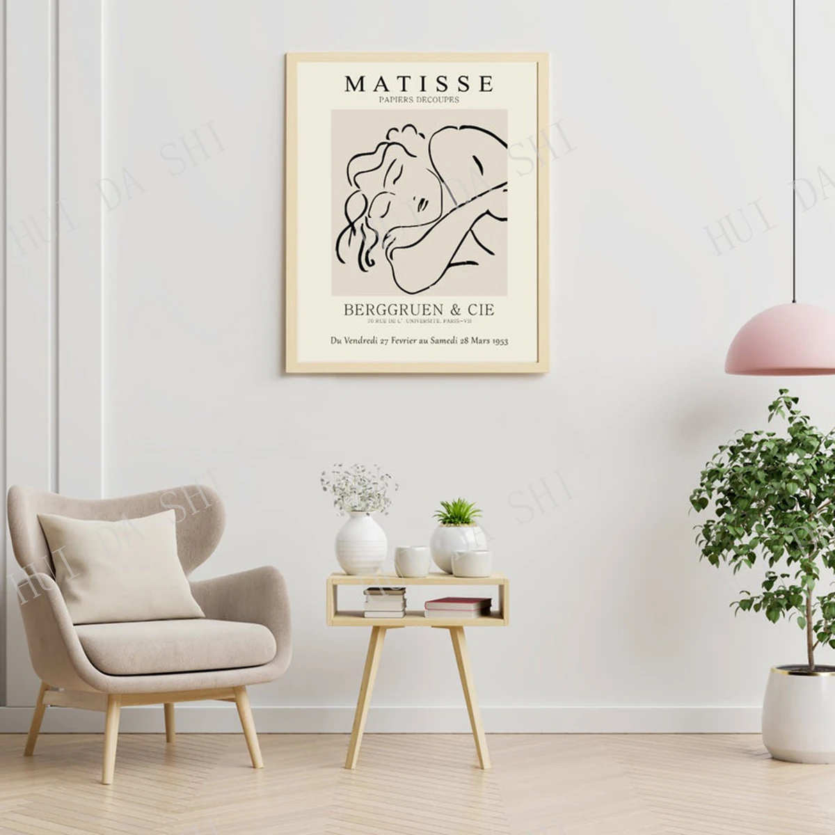 

Henri Matisse Sleeping Woman CUT-OUTS Beige - Abstract Print - Modern Wall Art - Famous Art - Abstract - Lithograph