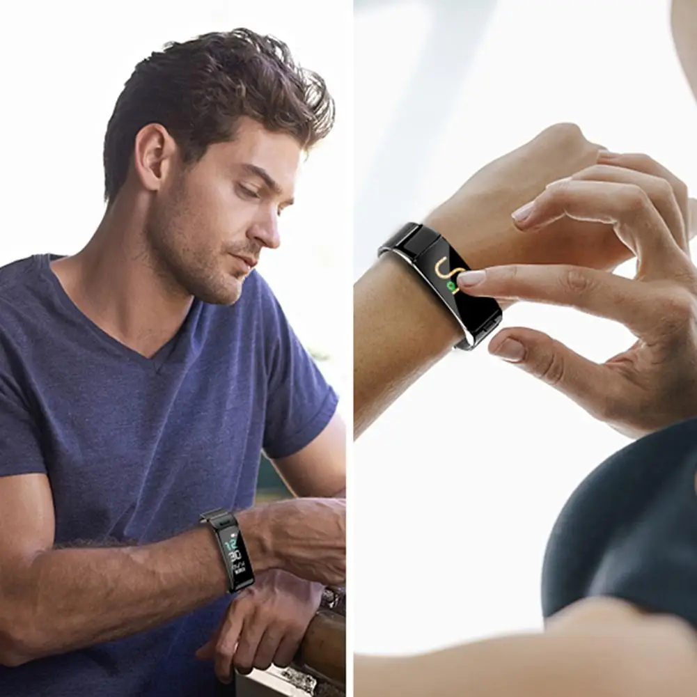 Wireless Earphones Bluetooth Pedometer Headset 2 In 1 Heart Rate Monitor Step Counter Sports Smart Bracelet Health Watch