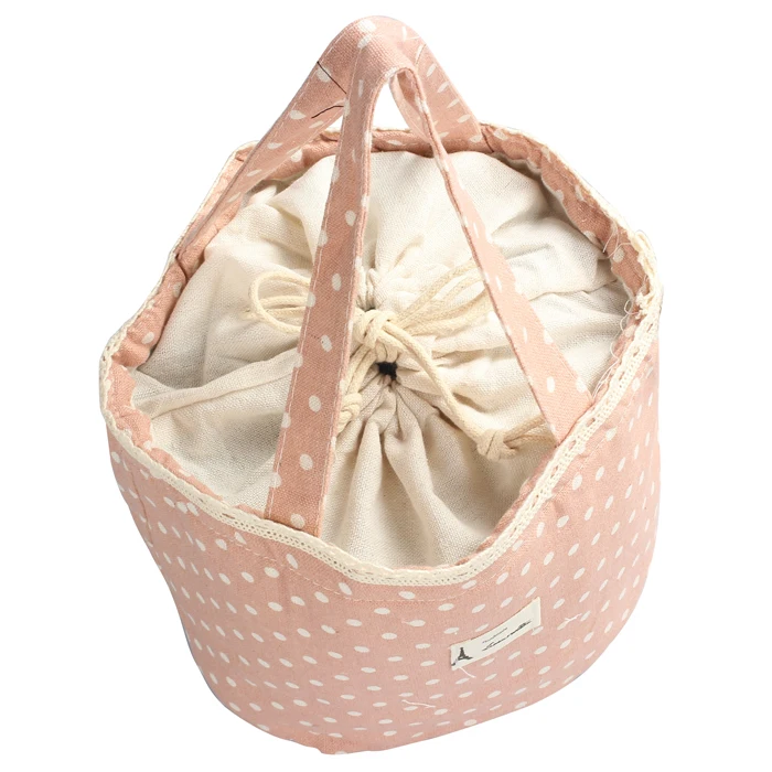 Повседневная Портативная сумка для ланча изолированная холщовая Термосумка