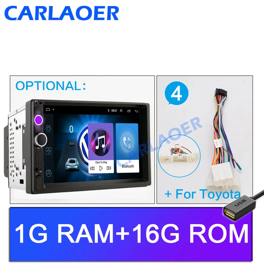2G ram 2Din Android радио 2 din Авторадио мультимедийный плеер Авто аудио стерео для Volkswagen Nissan hyundai Kia toyata lada Ford - Цвет: 1G TOYOTA