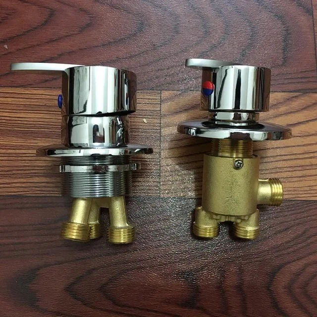 2PC set MTTUZK твердая латунь Ванна горячей и холодной смесительный кран сплит джакузи смеситель 1 в 2 переключатель кран для ванной, смеситель для ванной комнаты - Цвет: 2PC set