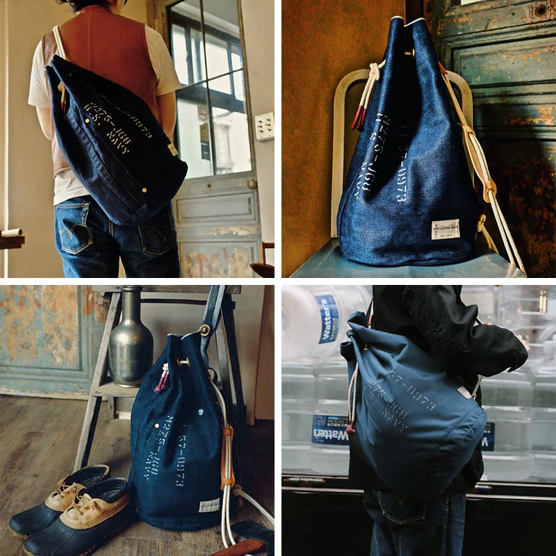 Мужская и женская джинсовая сумка мешок Maden через плечо для баскетбола футбола