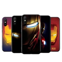 for xiaomi redmi k40 gaming k30i k30t k30s k30 ultra k20 10x pro 5g marvel avengers super hero iron man soft black phone case