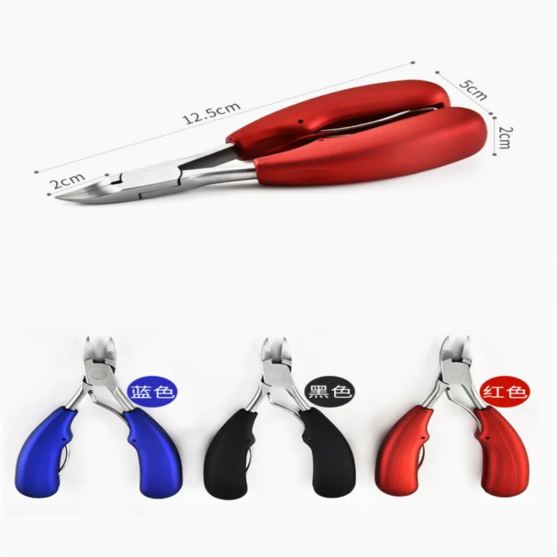 

1 pcs Toenail Cuticle Trimmer Double Spring Plastic Handle Nail Clipper Scissors Scissors Pliers Nail Clippers Pliers Tool