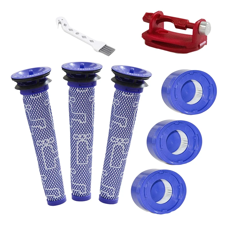 

3 Pack Pre-Filters and 3 Pack Post-Filters Replacement Set Compatible for Dyson V7 V8 Cordless Stick Vacuum Cleaner