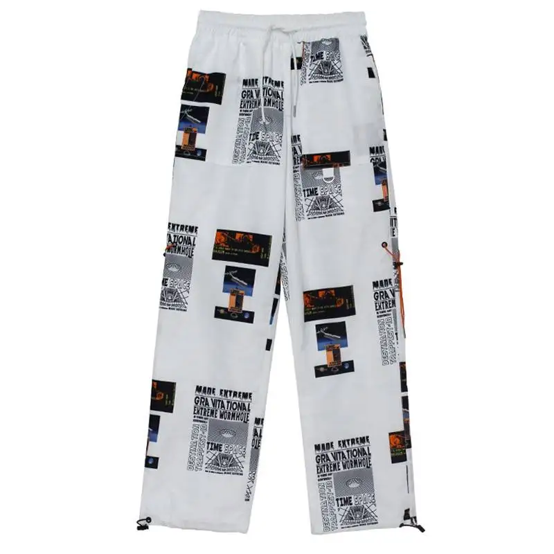 

Women Cool Print Pants Streetwear Trouser Autumn Womens Jogger Cargo Pants Girls Fashion Female Hip Hop High Waist Harem Pants