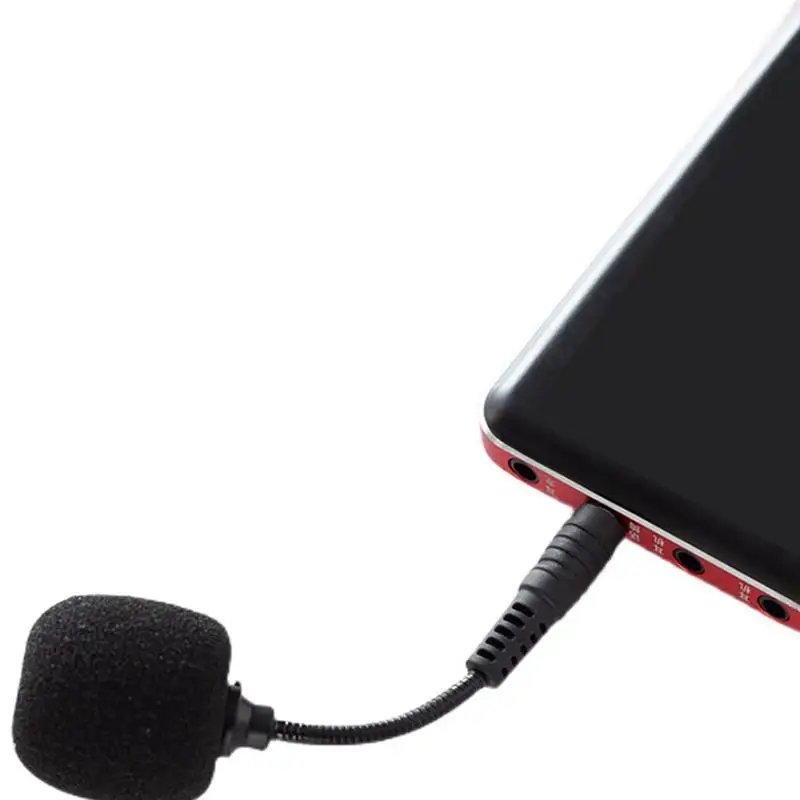 

2pcs Phone Mic Bendable Computer Tablet Microphone Video Recording Microphone