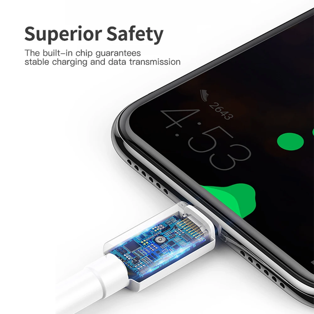 KUULAA-USB Быстрый зарядный кабель для передачи данных Быстрая зарядка 60 Вт белый
