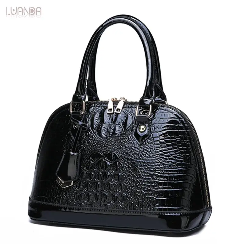 Сумка тоут женская модная кожаная брендовая в форме раковины с верхней ручкой