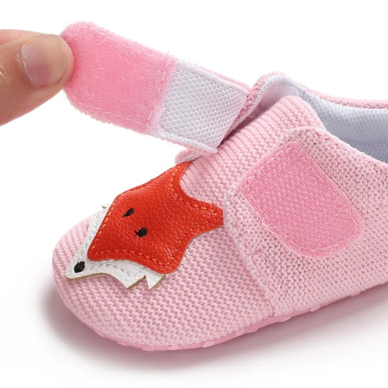 

Adorable Cute Cartoon Anti-slip Prewalker Infant First Walkers Toddler Baby Boy Girl Knit Crib Shoes Soft Soled Baby Shoes