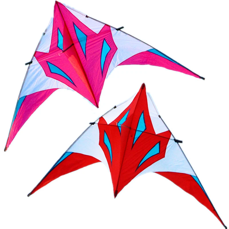 

free shipping fox large delta kites tails weifang kite windsocks factory resin rod ripstop nylon kites eagle kite handle line