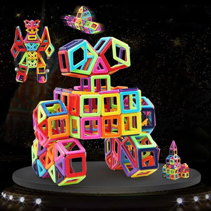 40 113 шт. Набор цветных строительных блоков из чистого магнита для мальчиков и