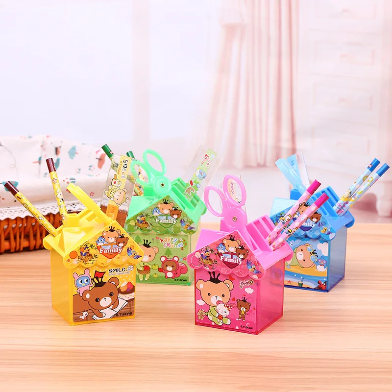 1 шт. творческий мультфильм рисунок домика ручка держатель для начальной школы